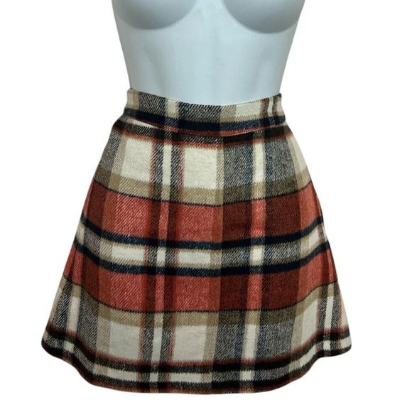re: named Flannel Plaid Mini Skirt Sz Small Lined Winter Fashion Retro - Picture 7 of 7
